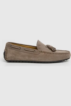 Hackett Suede Driver Loafer With Tassel