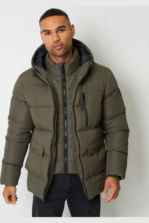 Threadbare Showerproof Double Layer Puffer Hooded JacketXL