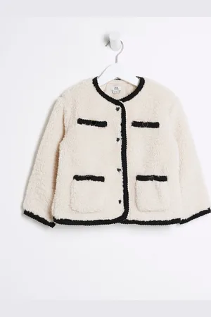 River Island Girls Borg Coat4 - 5 år (104 - 110cm)