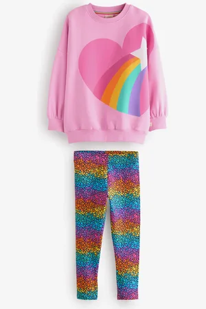 Little Bird Colorful Sweat 100% Cotton Top and Leggings Set4 - 5 år (104 - 110cm)
