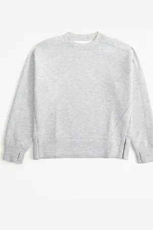 Abercrombie & Fitch Grey Logo Graphic Crew Sweat Top7 - 8 år (122 - 128cm)