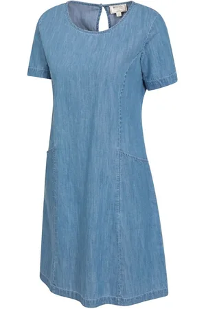 Mountain Warehouse Flora Kvinder UV-beskytter 100% Bomuld Denim Kjole