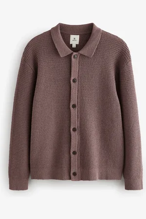 Next Relaxed Fit Cotton Rich Crochet Textured Knit ShacketM