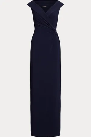 Ralph Lauren Navy Leondias Sleeveless Gown 100% Cotton Dress42