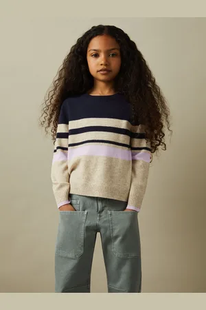 Reiss Audrey Wool Blend Stribet Rund hals Trøje12 - 13 år (152 - 158cm)