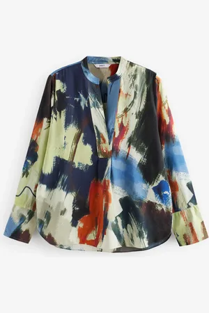 Next Long Sleeve Textured Overhead V-Neck Blouse54