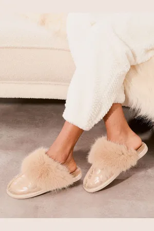 Lipsy London Super Soft Mule Nattøjshjemmesko i imiteret pelsS