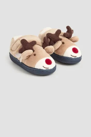 JoJo Maman Bébé Christmas Reindeer Slipper Shoes