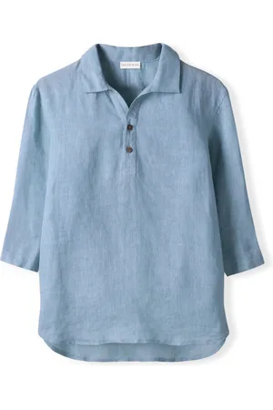 CELTIC & CO. Blue 100% Linen Polo Shirt46