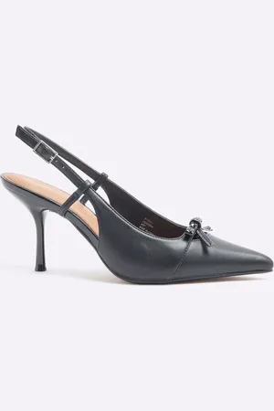 River Island Bow Sling Back Court Shoes