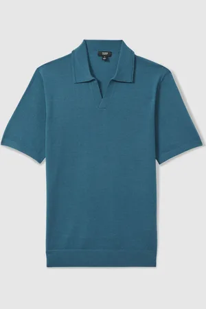 Reiss Duchie Merino Wool Open-Collar Polo ShirtS