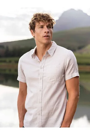 Mountain Warehouse Herre Lowe Cotton Hør Blend SkjorterS