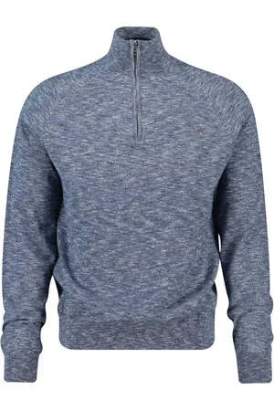 GANT 100% Cotton Slubbed Finish Half Zip Jumperxxlarge