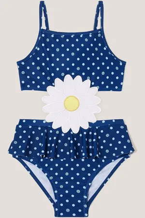 Monsoon Amalfi Daisy Polka Dot Swimsuit134140cm