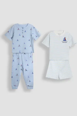 JoJo Maman Bébé 2-Pack Print Ribbed Jersey Pyjamas98104cm