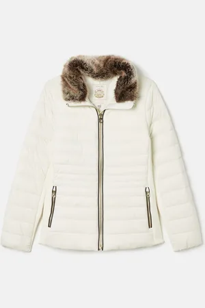 Joules Beckley Padded Showerproof Jacket with Faux Fur Trim46