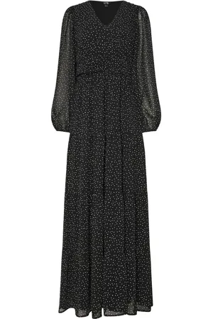 Long Tall Sally Chiffon Prikker Tiered Maxikjole42 Høj
