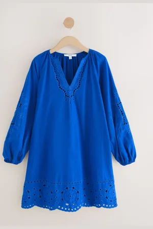 Next Langærmet Broderi Summer Mini KjoleX-Small Regular