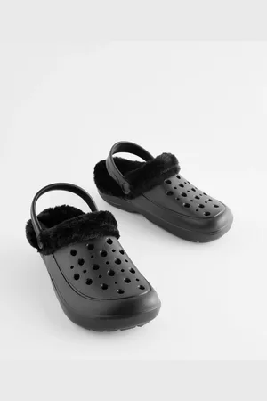 Next Womens Faux Fur Lined Clogs Slippers