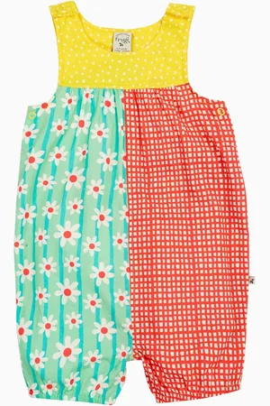 Frugi Green Summer Printed 100% Organic Cotton Dungarees6874cm