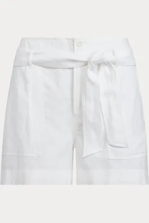 Ralph Lauren Daviana Linen Belted Shorts