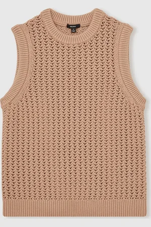 Reiss Bryant Cotton-Blend Crochet Vestxlarge