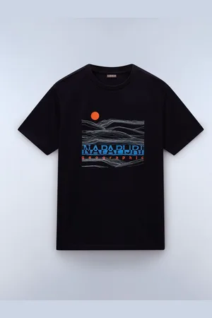 Napapijri Buti 100% Cotton Short Sleeve Black T-ShirtS