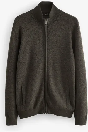 Next Texture Regular Fit 100% Cotton Premium Zip-Through JumperXL Reg