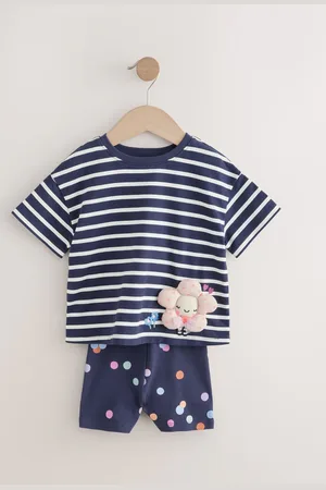 Next Short Sleeve T-Shirt and Cycle Shorts Set (3mths-7yrs)116122cm