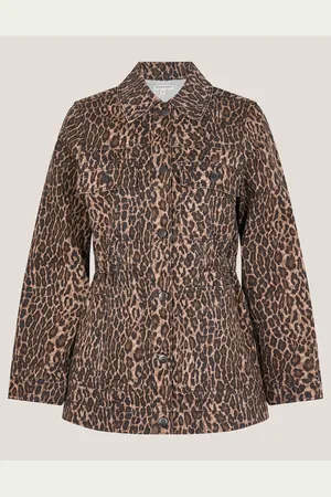 Monsoon Annie Leopard Tryk Denimjakke2X-Large