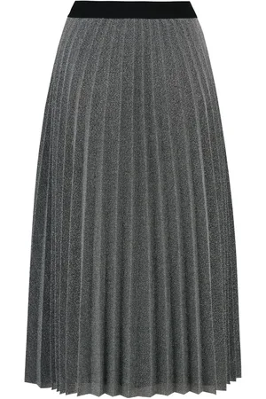 Pour Moi Nina Lame Pleated Midi Skirt42
