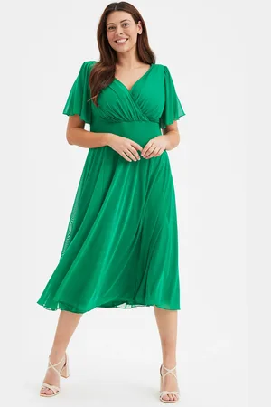 Scarlett & Jo Victoria Angel Sleeve Mesh Midi long Dress42
