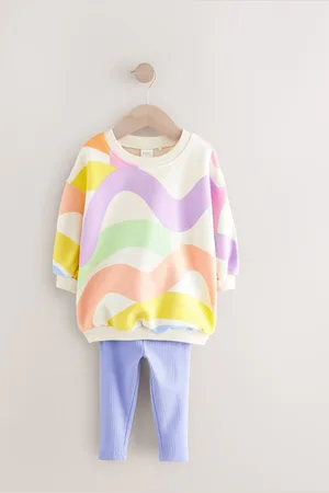 Next 100% Cotton Sweatshirt and Leggings Set (3mths-7yrs)1.5 - 2 år (86 - 92cm)