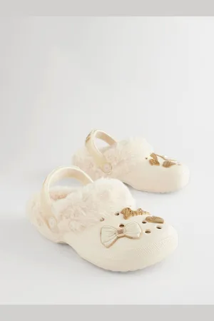 Ted Baker Girls Bone Charm Clog Slippers