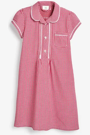 Next Cotton Rich Button Front Lace Ternet School Kjole (3-14år)6 år (116cm)