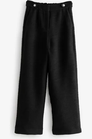 Next Boucle teksturerede brede bukser38 XL høj