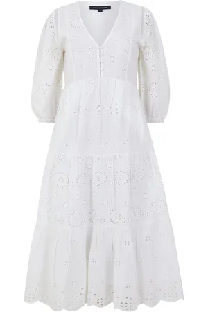 French Connection 100% Bomuld Broderi Anglaise Kjole38