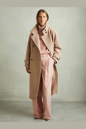 Reiss Prim Wool Blend Dobbeltradet Højhalset Frakke42