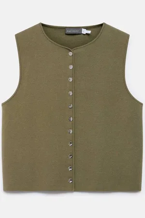 mint&berry Knit Minimalist Waistcoatlarge