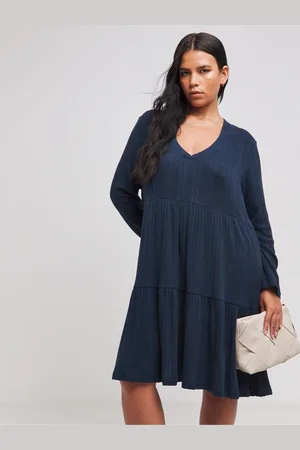 Simply Be Asymmetrisk Ribbed Smock Kjole38