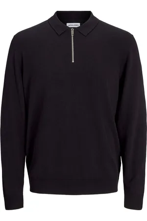JACK & JONES Quarter Zip Knitted Polo ShirtS