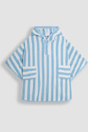 JoJo Maman Bébé 100% Cotton Stripe Towelling Poncho8692cm
