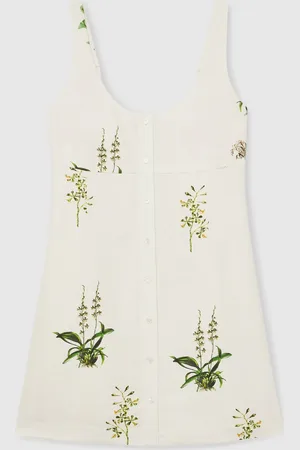 Reiss Dorethea NYBG Linen Floral Mini Dress42