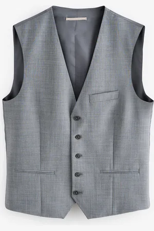 Next Regular Fit Wool Blend Motionflex Waistcoat48r