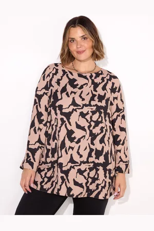 Live Unlimited London Petite Printed Slash Neck Tunic50