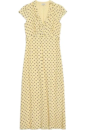 Albaray Yellow Spot Midi Dress46