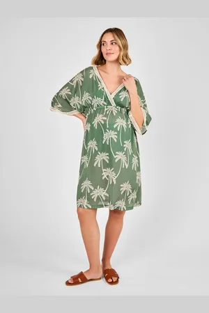 JoJo Maman Bébé Palm Tree Maternity Kaftan Dresslarge
