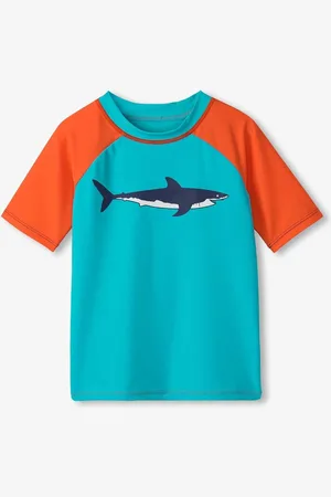 Hatley Blue Shark Short Sleeve Rash Vest110116cm