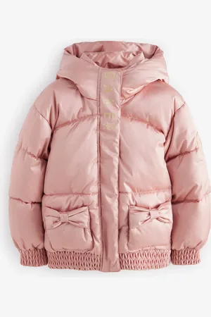 Ted Baker Pink Shower Resistant Bow Pocket Padded Coat1.5 - 2 år (86 - 92cm)