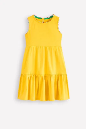 Boden 100% Bomuld Ali Pom Trim Jersey Kjole116122cm